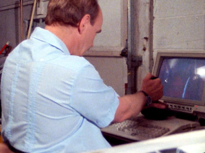 Doctor Goodknight plays a game on his Amiga 500  in "Robot Ninja".