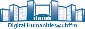 Logo der Digital Humanities@ubffm
Eine Graphik des IG-Farben-Hauses, auf dem Einsen und Nullen stehen