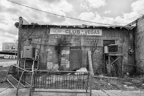 Junk at the back of  old club in Clarksdale, Mississippi.

Clarksdale has a famous blues club the "Ground Zero Blues Club" which is owned by Morgan Freeman. When we left the club we passed this 'Club Vegas'. There is not a lot of clubbing going on anymore I guess but you'll never know..