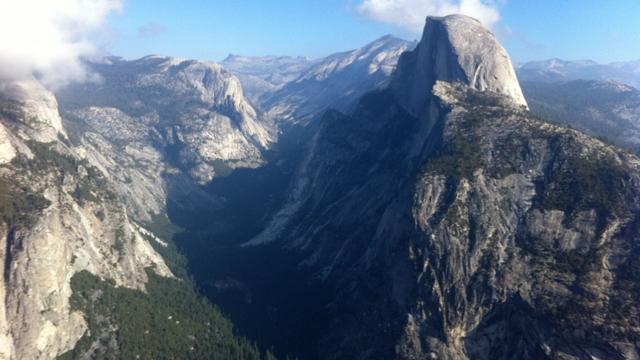 The eastern portion of Yosemite Valley as seen from Glacier Point.