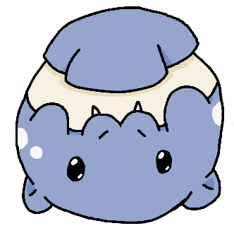 A Spheal sitting upside-down
