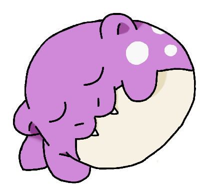 Shiny Spheal sleeping with their tail as a pillow
