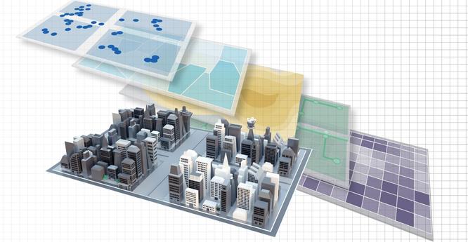 graphic - GIS model and city models