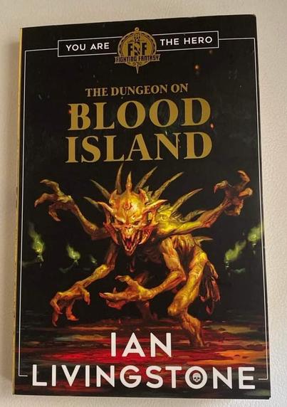 The front cover of The Dungeon of Blood Island, showing the Howling Demon