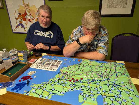 Playtest of the upcoming new edition of A House Divided board game.

Note: very early graphics