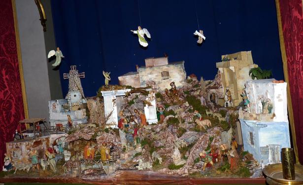 A very 'full' nativity scene - an entire village, not just a stable