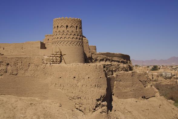 photo of a historic castle in Yazd, Iran.