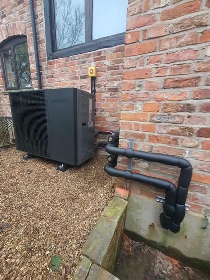 My newly installed air source heat pump.