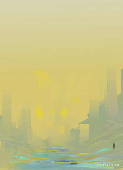 Illustration of an abstract landscape.