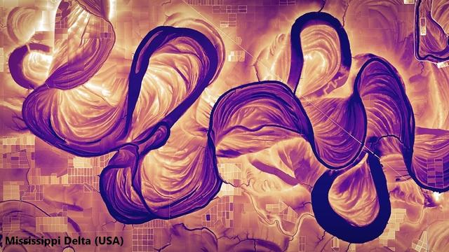 LiDAR-derived river cartography - Mississippi Delta, USA