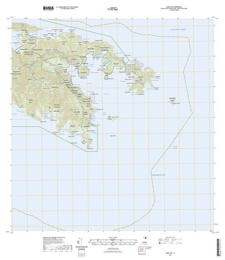 USGS topo map - U.S. Virgin Islands - 1:20k Coral Bay, VI 2024
