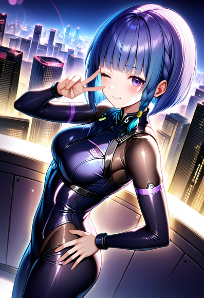 Same as the previous image, except this time the body suit looks better.