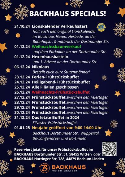 Backhaus Specials bis Ende des Jahres