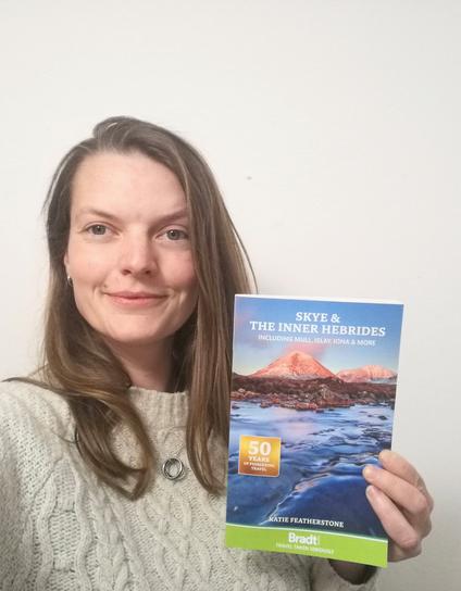 Skye and the Inner Hebrides Bradt Guide book, held by Katie Featherstone author