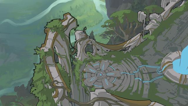 digital cel shaded sketch of the nexus from league of legends but with some tweaks for the mobile version.
