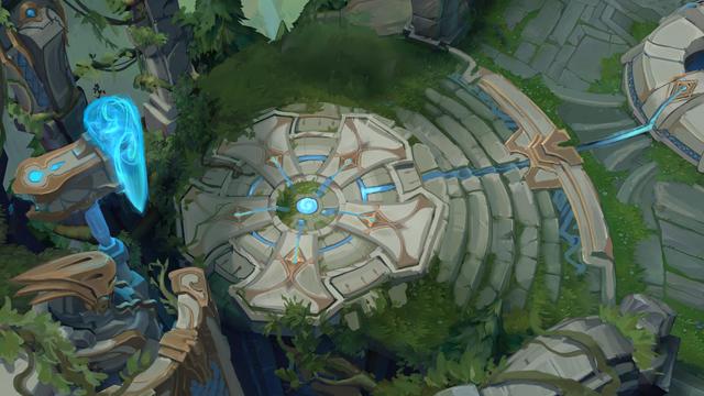 digital painting of the nexus from league of legends but with some tweaks for the mobile version. We had to remove the shopkeeper for readability since itemization has to be one tap.