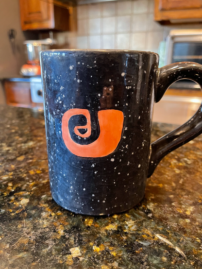 Homemade "Terrabrew Coffee" mug featuring logo