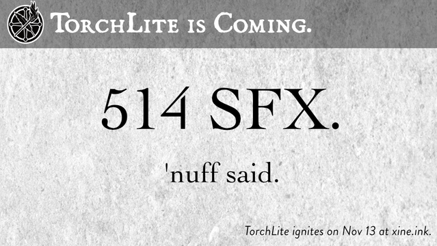 TorchLite is Coming
514 SFX
'nuff said.
Torchlute ignites on Nov 13 at xine.ink