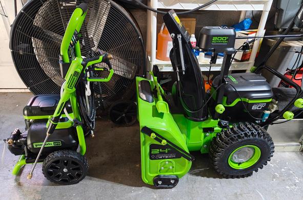 Greenworks power washer & snow blower