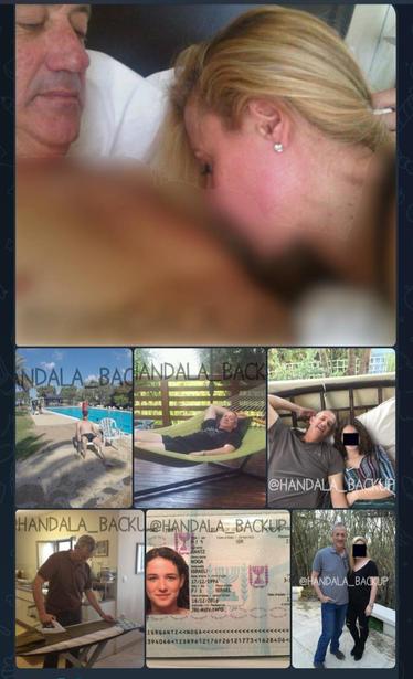 Screenshot of 6 photos released by hactivists of Gallant. One photo is his daughter's identification card.