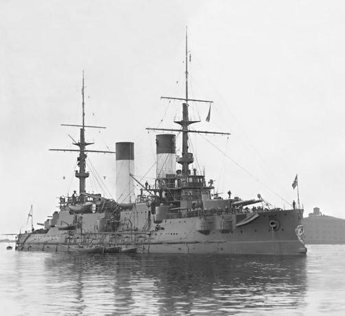 Russian Battleship Imperator Aleksandr III
Launched on 3 August 1901, Imperator Aleksandr III was Borodino-class pre-dreadnought battleships built for the Imperial Russian Navy. Entering service in November 1903, she sailed on 15 October 1904, with the Second Pacific Squadron to break the Japanese blockade of Port Arthur.

She was sunk during the Battle of Tsushima in May 1905 by Japanese gunfire with the loss of 778 men, her entire crew.