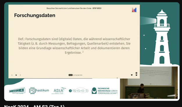 Maria Chlastak's presentation at the Nights of open Knowledge 2024