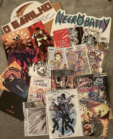 A selection of books, art and things from shizamura and necrobatty for thought bubble convention
