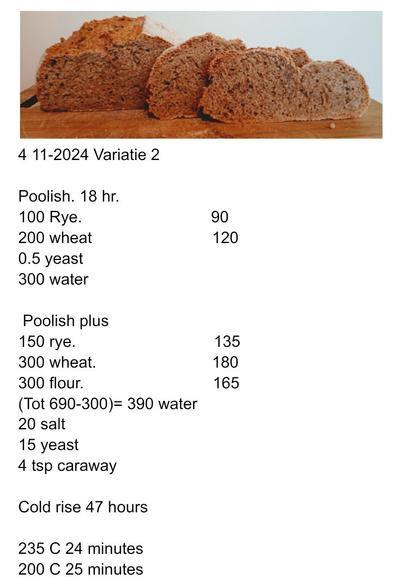 Rye-bread the "German" way, long cold rise giving it the nice sourdough taste.
