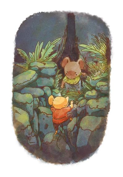 Adventurous mice climbing