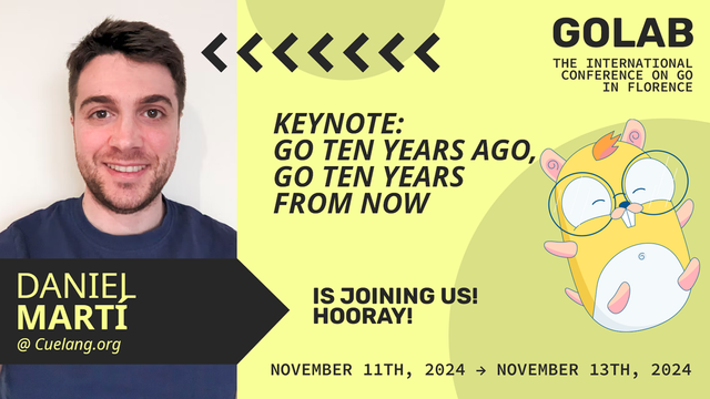 Daniel Martí at GoLab, the International Conference on Go in Florence, November 11th, 2024 - November 13th 2024
