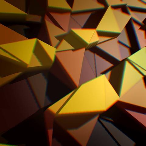 A 3d structure of yellow triangles
