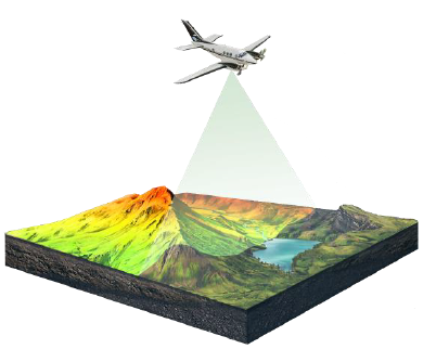 schematic/graphic - airborne LiDAR data collection