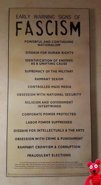 "Early Warning Signs Of Fascism" not by Umberto Eco