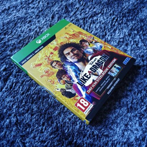 Opakowanie gry Yakuza Like a Dragon Day Ichi Steelbook Edition, ma konsole Xbox.