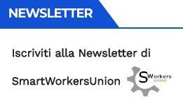 Immagine del logo di Smart Workers Union com la dicitura iscriviti alla Newsletter