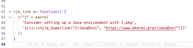 R code that recommends to use rJavaEnv