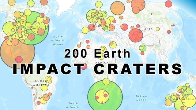 Mappa dei crateri terrestri