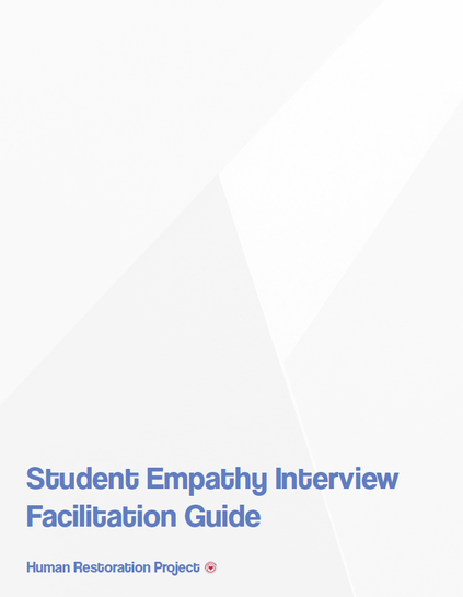The cover of our Student Empathy Interview Facilitation Guide (text).