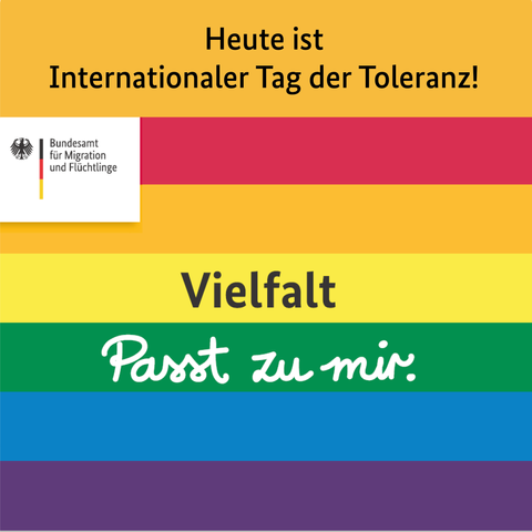 Heute ist Internationaler Tag der Toleranz!