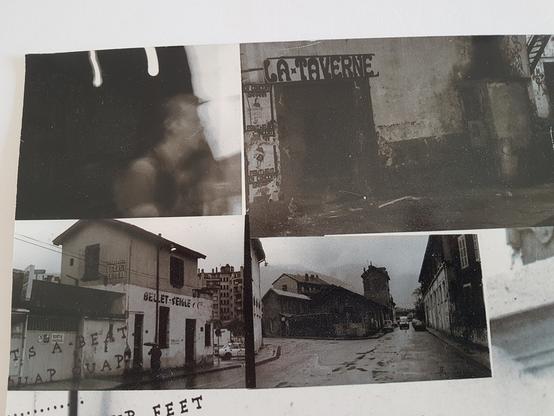 Montage photo de divers lieux de la scène punk de Grenobles