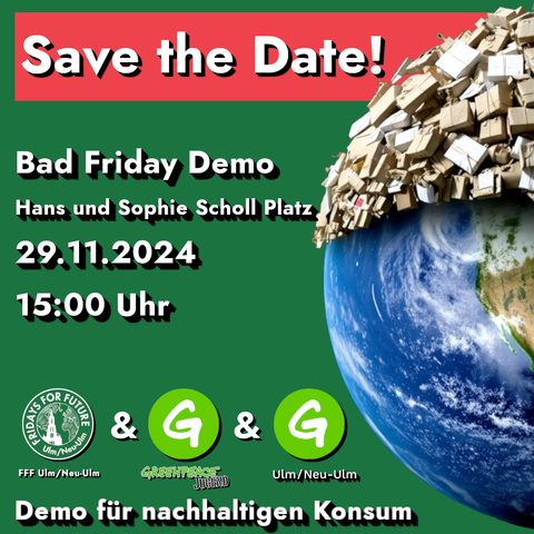 Aufruf zur Demo am 29.11.2024 auf dem Hans und Sophie Scholl Platz, Beginn um 15 Uhr