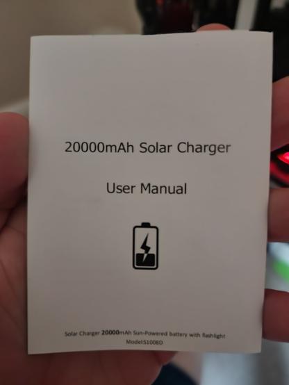 20000mAh Solar Charger

User Manual