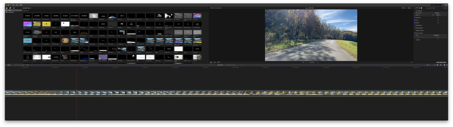 Screen Shot, Mac Virtual Display showing a Final Cut Pro project window. Enough resolution to be able to zoom in to appreciate the size