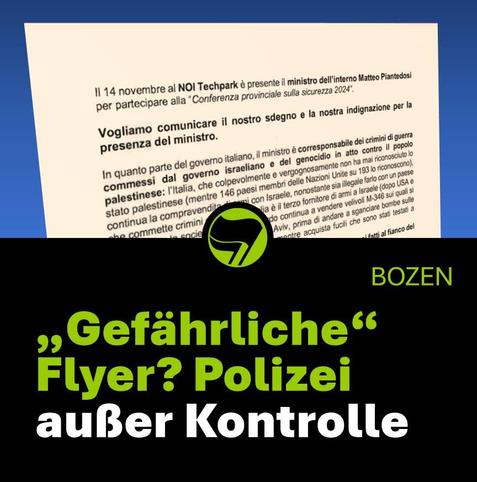 Text: Gefährliche Flyer? Polizei außer Kontrolle