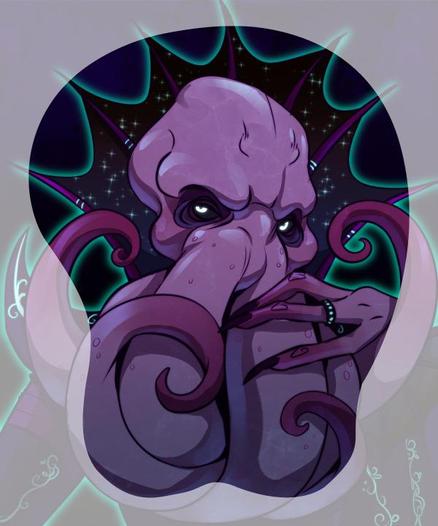 Mousepad design of a mindflayer