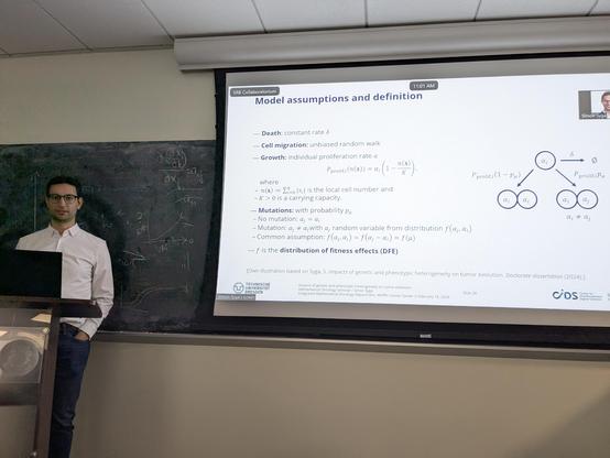 Slide with model assumptions