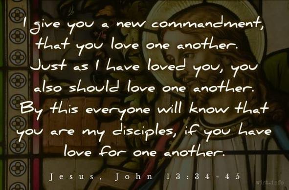 Jesus - new commandment - wist_info quote