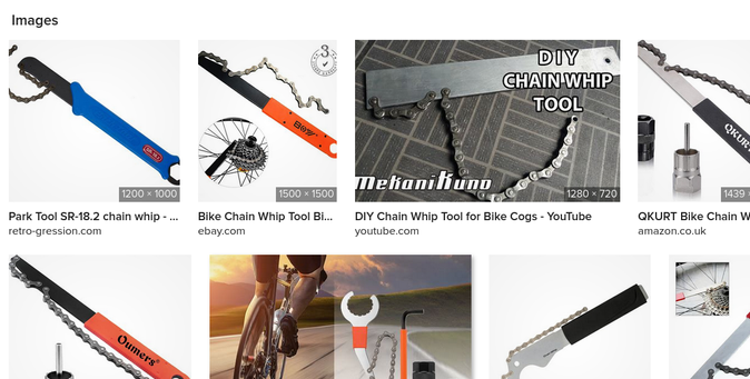 Bike chain whip tool
