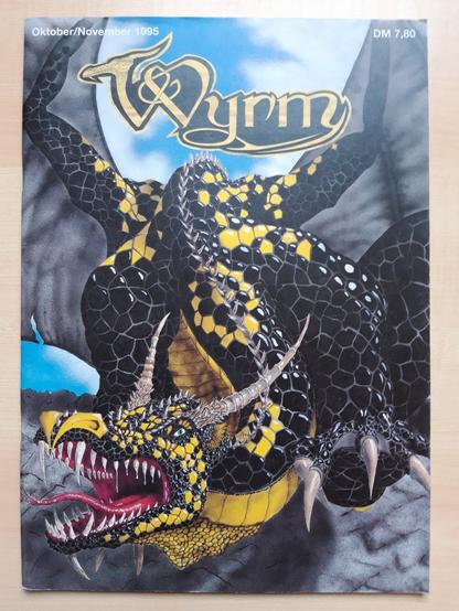 Buntes Cover mit einem schwarzgelben Drachen unter dem Schriftzug "Wyrm"