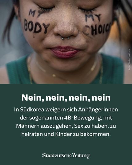 Südkoreanische Frauen verweigern sich Männern gegenüber in allen Bereichen